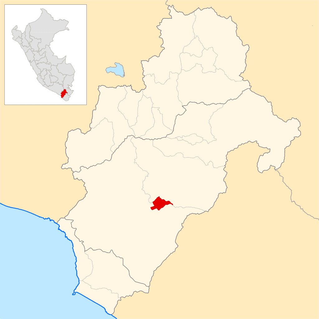 Mapa referencial del distrito de Samegua